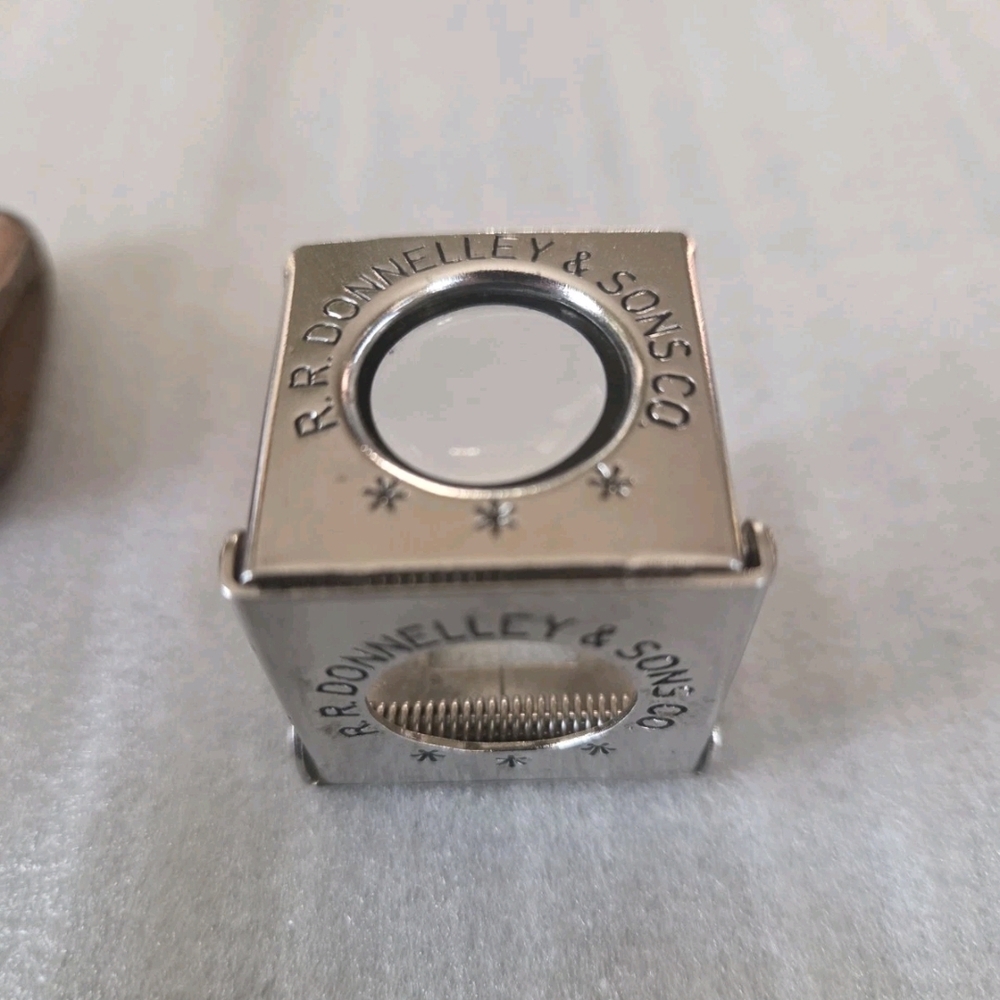 Vintage German Folding Spring Loupe Jeweler Magnifying Glass & Case - Picture 6 of 9